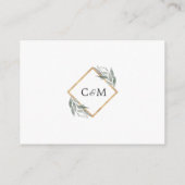 Botanische bladeren Goud Bruiloft ACCOMMODATIE Informatiekaartje (Achterkant)