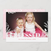 BOTANISCHE BLADEREN KERSTMIS hand getrokken blader Feestdagenkaart (Voorkant / Achterkant)