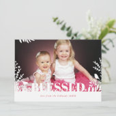 BOTANISCHE BLADEREN KERSTMIS hand getrokken blader Feestdagenkaart (Staand voorkant)