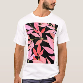 Botanische bladeren, kleurrijk naadloos patroon. t-shirt