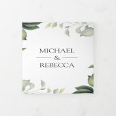 Botanische bladeren loof foto collage bruiloft drieluik uitnodiging (Cover)