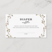 Botanische bladeren Luier Raffle Enclosure Kaart (Voorkant)