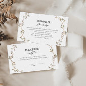 Botanische bladeren Luier Raffle Enclosure Kaart