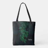 Botanische bladeren met persoonlijke Natuur Tote Bag (Achterkant)