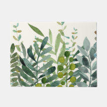 Botanische bladeren met tuinvormige Waterverf  