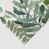 Botanische bladeren met tuinvormige Waterverf  Tissuepapier (Detail)
