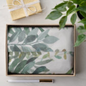 Botanische bladeren met tuinvormige Waterverf  Tissuepapier (Geschenk)