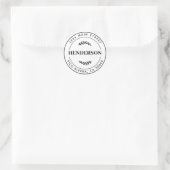 Botanische Bladeren Modern Ronde Retouradres Sticker (Tas)