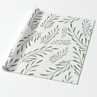 botanische bladeren naadloos patroon cadeaupapier