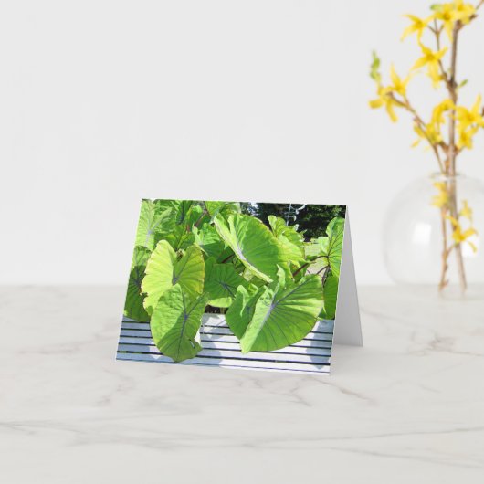 Botanische bladeren Note Kaart (Gele Bloem)