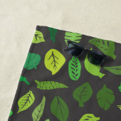 Botanische bladeren patroon gepersonaliseerd monog strandlaken (In situ)