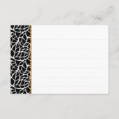 Botanische bladeren Patroon Grens Datum Nachtideeë Informatiekaartje (Achterkant)