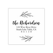 Botanische bladeren Retouradres Zelfinkt Rubberstempel (Afrduk)