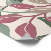 Botanische Bladeren Sage Blush Neutrale Wanddecora Poster (Hoek)