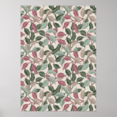 Botanische Bladeren Sage Blush Neutrale Wanddecora Poster (Voorkant)