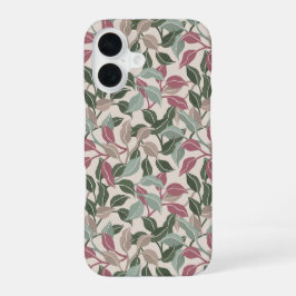 Botanische Bladeren Salie Blozen Neutrale Chic iPhone 16 Hoesje