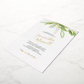 Botanische bladeren Uitnodiging tot Folie van het (Gedraaid)