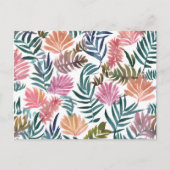 Botanische bladeren Waterverf | Bloemenkleurig Sch Briefkaart (Voorkant)