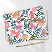 Botanische bladeren Waterverf | Bloemenkleurig Sch Briefkaart