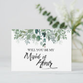 Botanische bladeren zullen je zijn als mijn eerbet kaart (Staand voorkant)