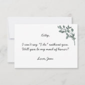 Botanische bladeren zullen je zijn als mijn eerbet kaart (Achterkant)