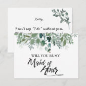 Botanische bladeren zullen je zijn als mijn eerbet kaart (Voorkant / Achterkant)