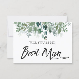 Botanische bladeren zullen mijn beste man zijn kaart
