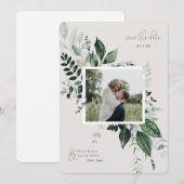 Botanische Bladerige Groene Foto Frame Bewaar de D (Voorkant / Achterkant)