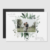 Botanische Bladerige Groene Fotolijst Save the Dat (Voorkant / Achterkant)