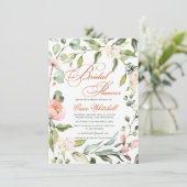 Botanische bladkrans, bloemen Vrijgezellenfeest Kaart (Staand voorkant)