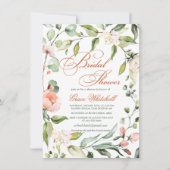 Botanische bladkrans, bloemen Vrijgezellenfeest Kaart (Voorkant)