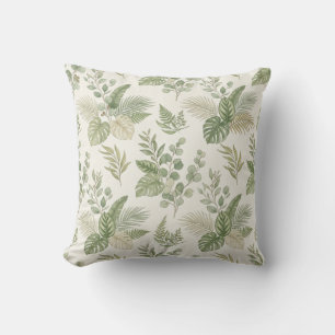 Botanische bladpatroon kussen