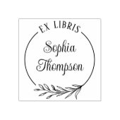 Botanische bladscriptnaam Ex Libris Bookplate Rubberstempel (Afrduk)