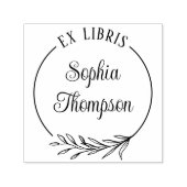 Botanische bladscriptnaam Ex Libris Bookplate Zelfinktende Stempel (Design)