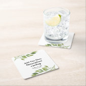 Botanische bladstijl gepersonaliseerd onderzetter (Insitu)