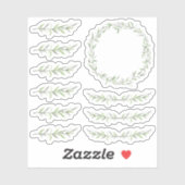 Botanische Bladtak Groene krans Planner Borders Sticker (Vel)
