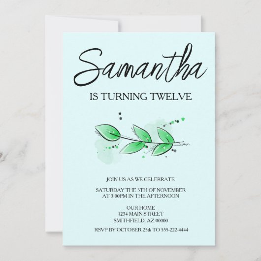 botanische bladzijde kaart (Voorkant)