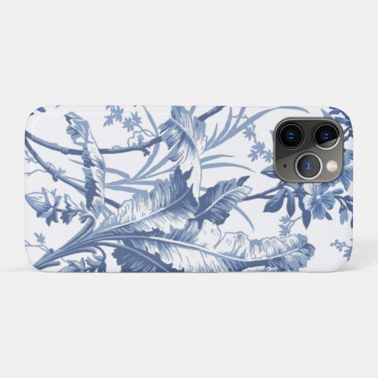 Botanische Blauw en Witte Chinoiserie Case-Mate iPhone Case (Achterkant (horizontaal))