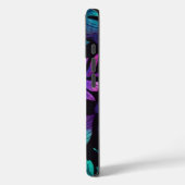 Botanische Blauw Roze Blad Waterverf Art Case-Mate iPhone Case (Achterkant / Links)