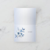 Botanische Blauwe Bloemen Dank u kaart (Binnen)