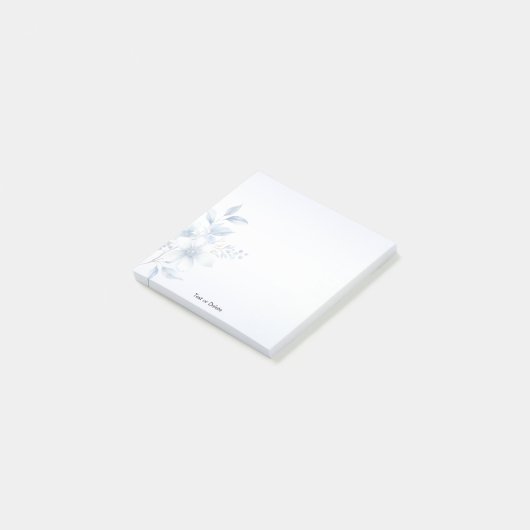 Botanische Blauwe Bloemen Post het Notities Post-it® Notes (Schuin)