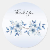 Botanische Blauwe Bloemen Sticker (Voorkant)