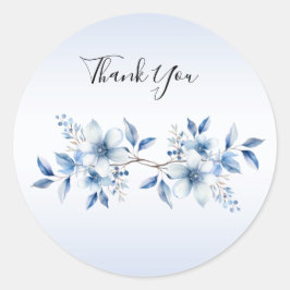Botanische Blauwe Bloemen Sticker