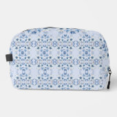 Botanische blauwe bloemen toilettas toilettasje (Voorkant)