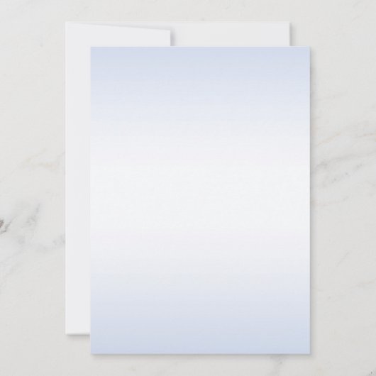 Botanische Blauwe Bloemen Verloving Uitnodiging (Achterkant)