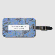 Botanische Blauwe Chinoiserie Gepersonaliseerde Ba