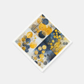 Botanische blauwe en gele servetten (Hoek)