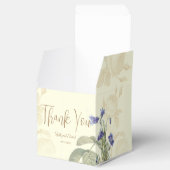  Botanische Blauwe en Ivoren Huwelijk Bedankdoosjes (Geopend)