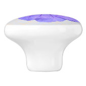 Botanische Blauwe Geraniumventiel op elke kleur Keramische Knop (Zijkant)