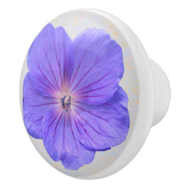 Botanische Blauwe Geraniumventiel op elke kleur Keramische Knop